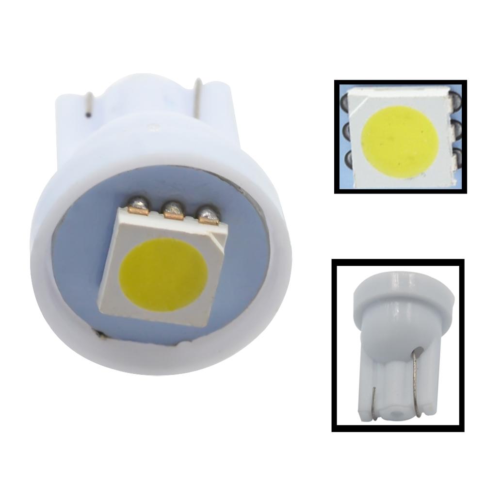 10Pcs Lots T10 W5W 5050 1Smd Car LED White Blue Red Yellow Green Bulb 194 168 192 Dome Lights Wedge Auto Clearance Lamps DC 12V