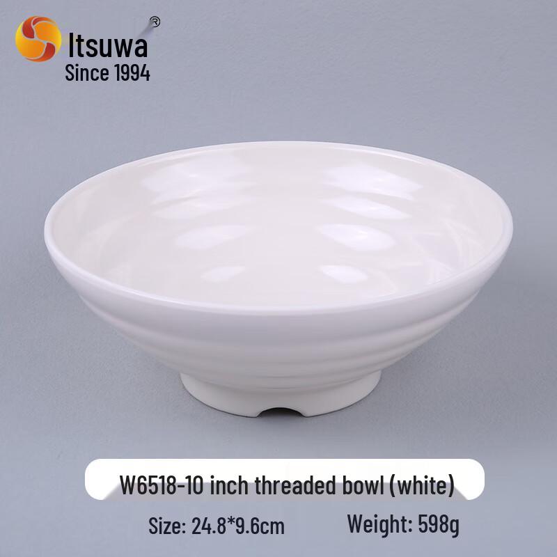 Wuhe 10-inch Melamine Threaded Bowl