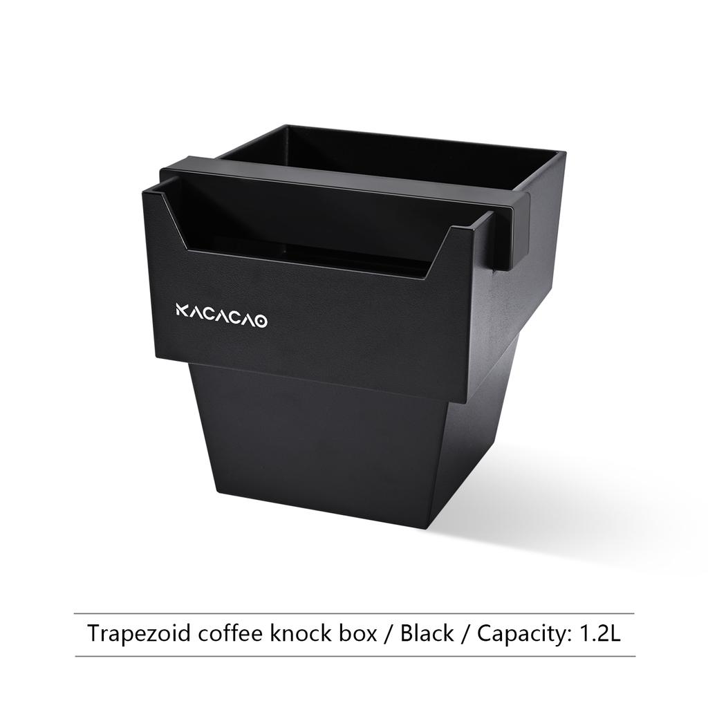 KACACAO Klassisches ABS-Klopfset, Barista-Werkzeug, verbesserte rutschfeste Handhabung, schwarzer Espresso-Kaffeesatz-Organizer