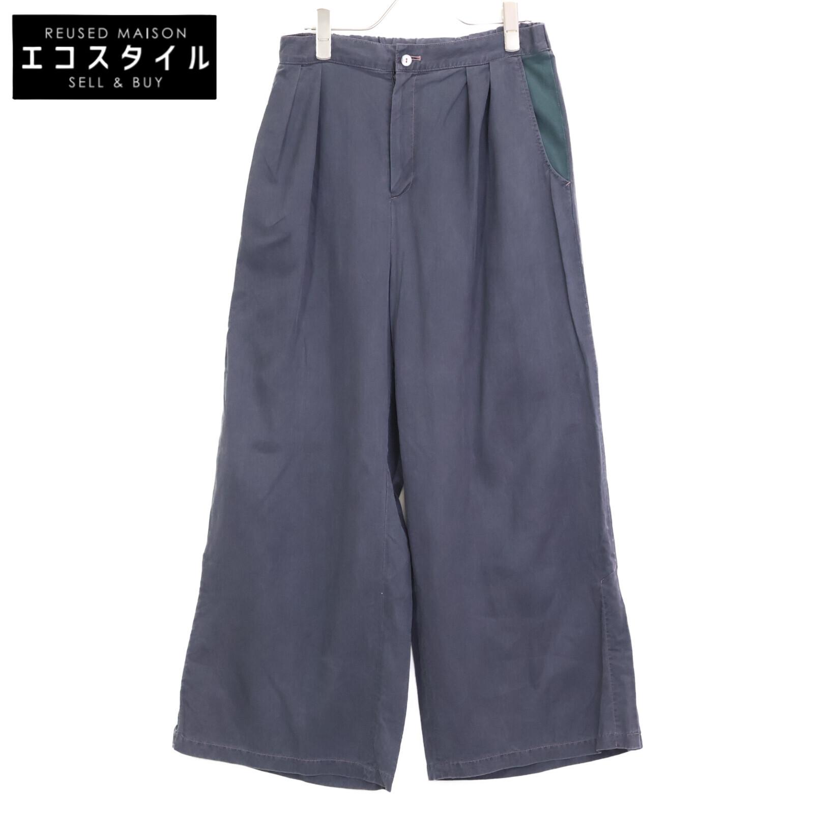 

ROSIER Navy Cotton Wide Pants Bottoms 40 grayUsed