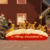 VidaXL Inflatable Decoration of Santa Claus and Reindeer with LEDs Christmas Decoration Holiday Ornament Party Decoration Ornament 345327