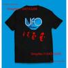 UFO Flying Rock Band T Shirt Vintage Black Cotton S XL Fans Washed Slightly Breathable Designer Clothes Homme Fashion Vintage
