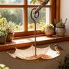 Birdfeeder Bird Bath Hanging Umbrella Shape Birdfeeder Metal Plastic Bird Bath Feeder Outdoor Yard Decor for Garden Yard Yard