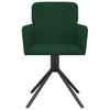Dining Chairs 2 Pcs Swivel Dark Green Velvet