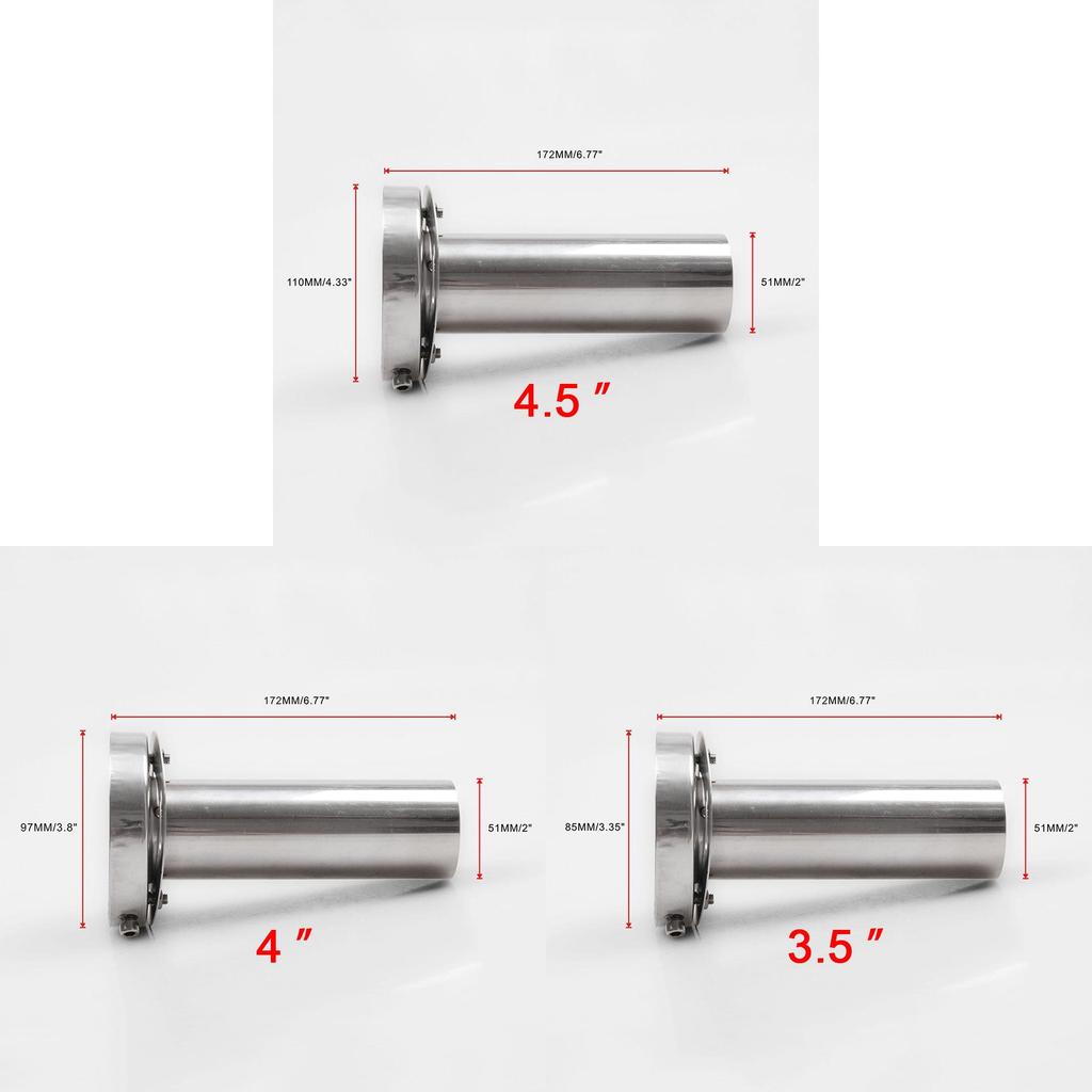 Premium Quality 4.5" Round Tip Removable Adjustable Silencer Exhaust Catback System