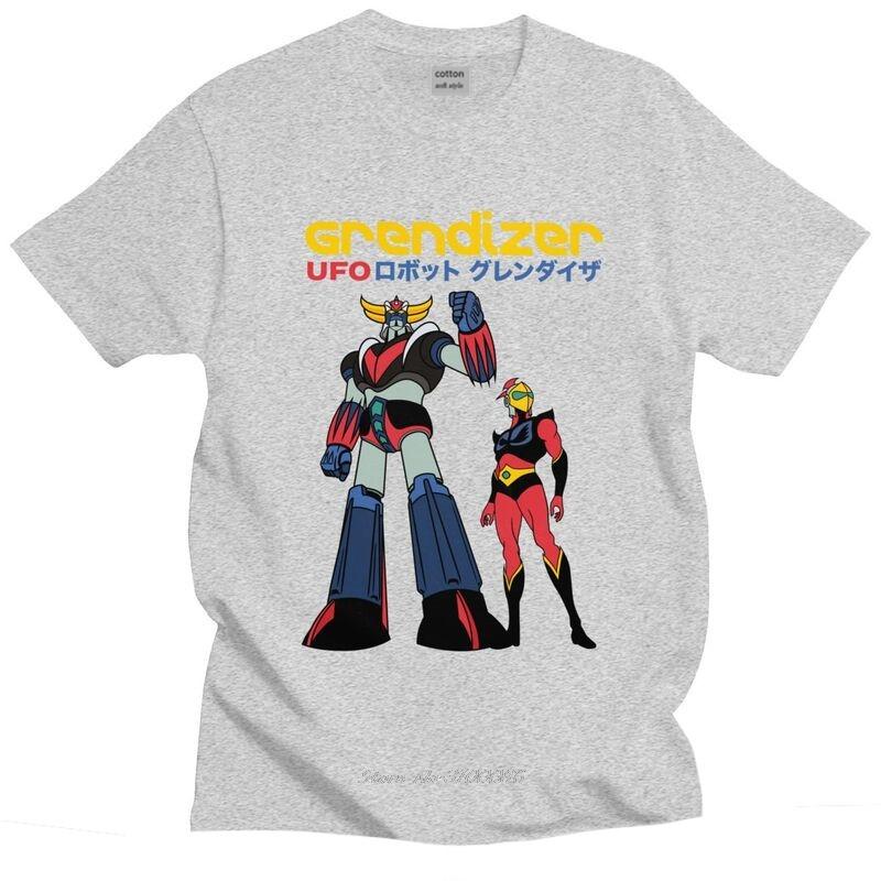 Nádherné pánské bavlněné tričko s krátkým rukávem Grendizer Ufo Robot Goldrake Actarus Mecha Anime Tričko Topy Grafické tričko