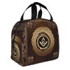Freemasonry Symbol Lunch Bag Women Masonic Mason Freemason Thermal Cooler Insulated Lunch Box for Adult Office
