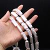 Boho Handmade Rectangle Pearl 15×10mm, White Natural Freshwater Pearls Beads for Jewelry Making DIY Necklace Accessories, Mother's Day Crafts 36cm