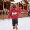 Kids' Trendy Comfortable Long Sleeve Hooded Down Jacket Winter Coat for Boys and Girls