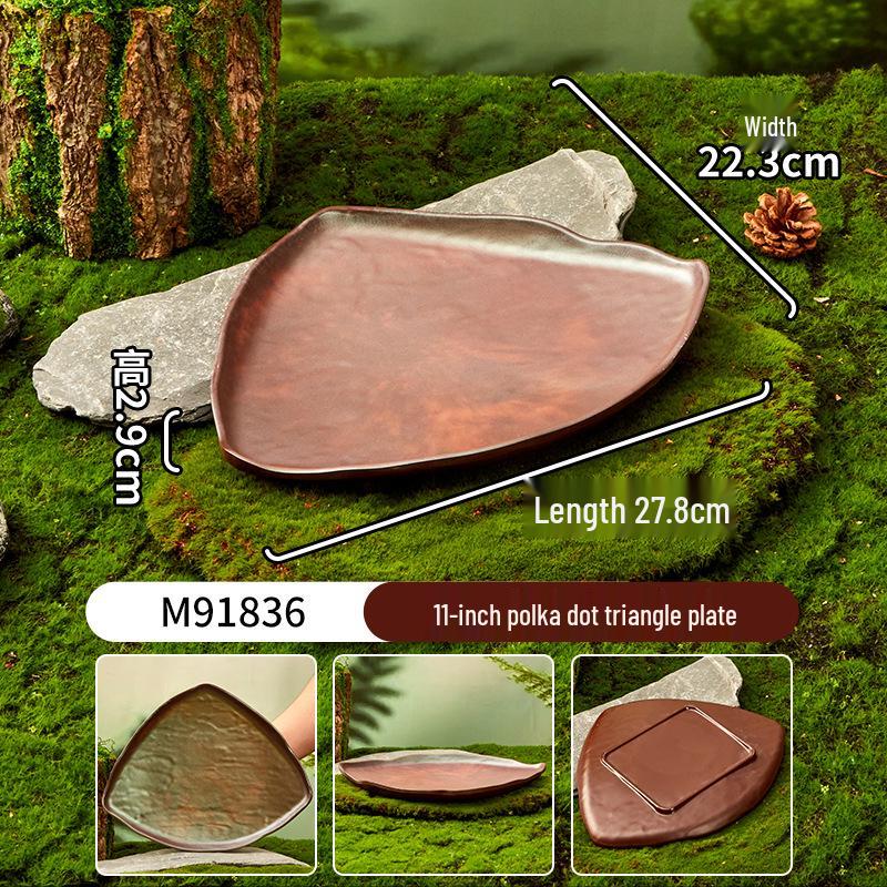 Melamine Plate for Gourmet Hot Pot, Barbecue & Shrimp: Mountain & Field Design