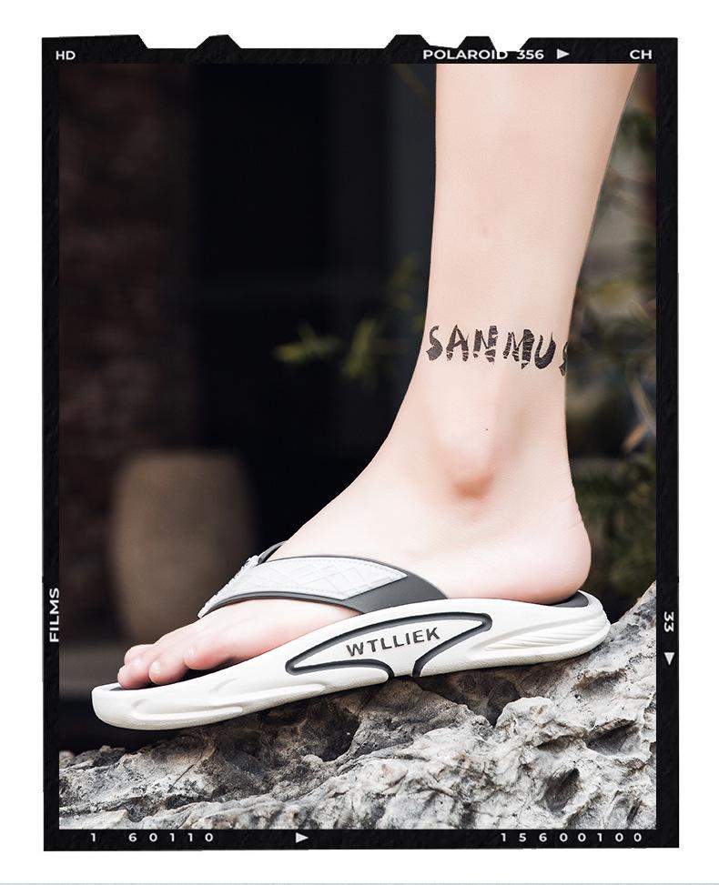 Men's Summer Flip-Flops: Stylish Outdoor Thick-Soled Casual Beach & Home Thong Slippers