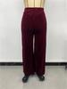 2025 Summer European & American High-Waist Velvet Wide-Leg Pants for Women