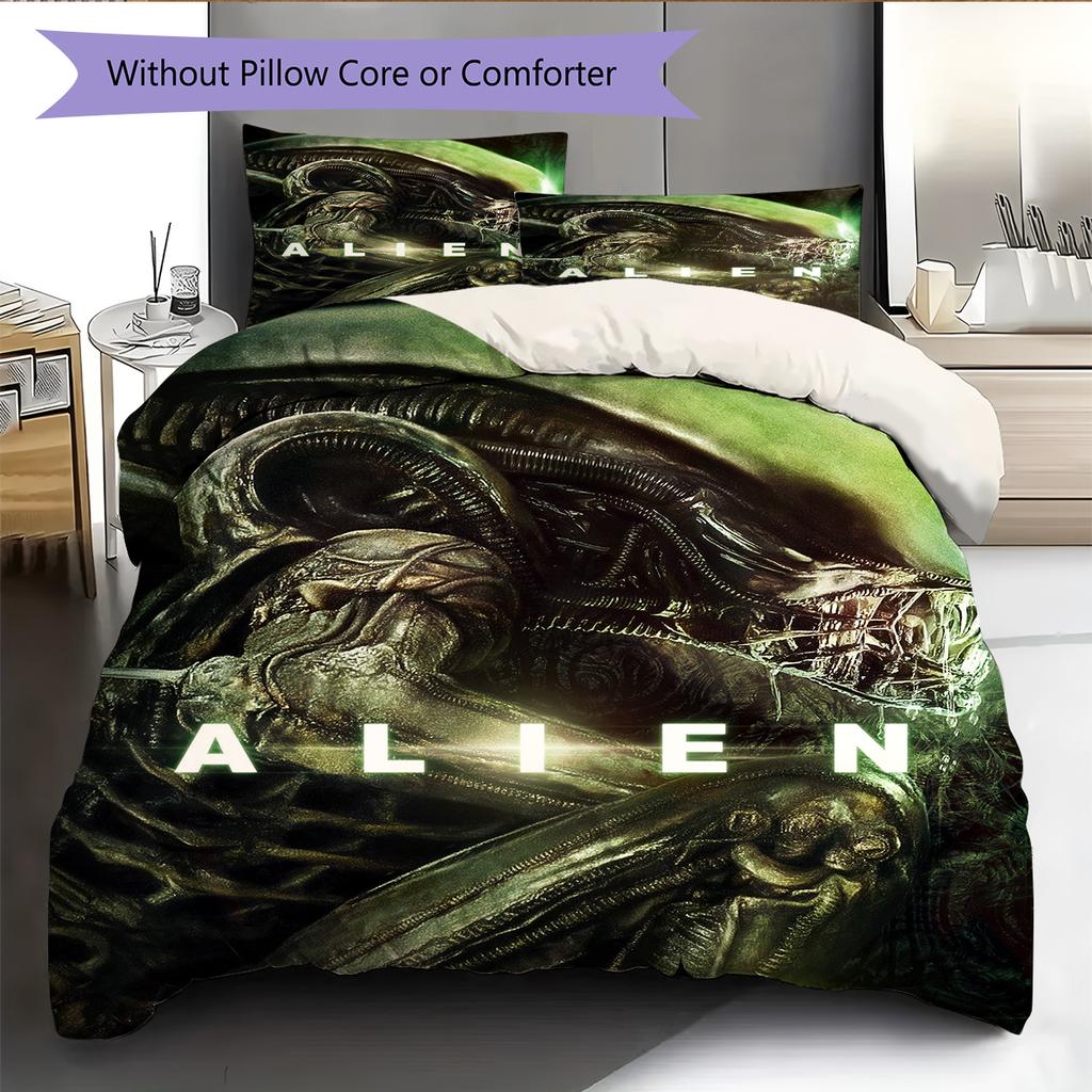 Cartoon Pattern Bedding Quilt Set Quilt Cover Pillowcase Home Decoration Birthday Gift (1 * Duvet Cover + 2 * Pillowcase, Without Core)