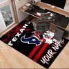 Custom NameHouston-Texans Artwork Carpet, Indoor Rug, Chair Rug, Living Rooms, Doormat Made From Polyester Home Decor Birthday Christmas Gifts