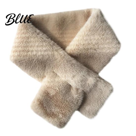 Winter Warm Scarf Women Imitation Mink Fur Scarf Thickened Soft Plush Neck Warmer Cold Weather Elegant Shawl Wrap Accessory for Versatile Fashion