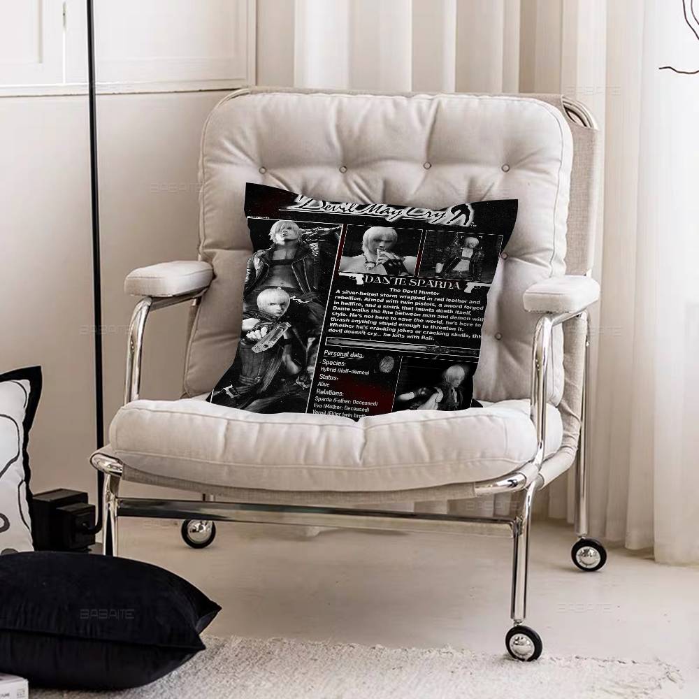 D-DevilS May Cry-S Cushion Cover Polyester Sofa Cushions Decorative Throw Pillows Home Decoration Pillowcover