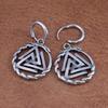 Fashion Nordic Viking Valknut Drop Earring for Women Stainless Steel Punk Rock Rapper Earring Creative Scandinavian Jewelry Gift