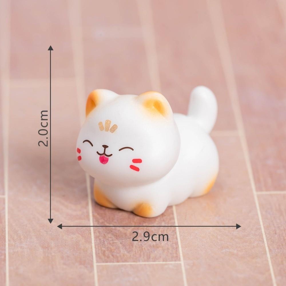 Mini Cat Desktop Decoration Resin Animal Figurine Cute Miniature Figurines  Home Decor