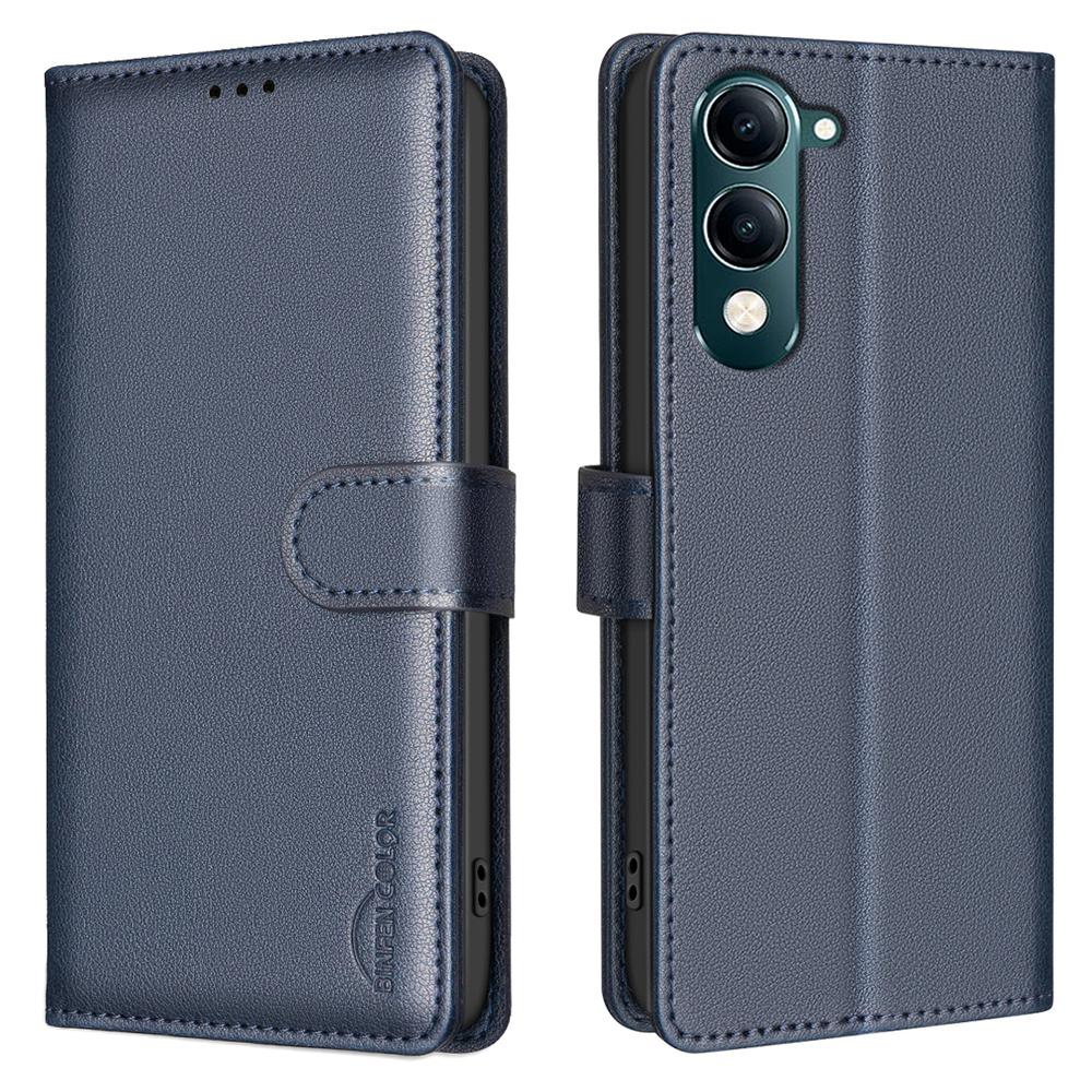 BINFEN COLOR BF32 For vivo Y29s 5G/Y04 4G Leather Case Wallet RFID Blocking Phone Cover