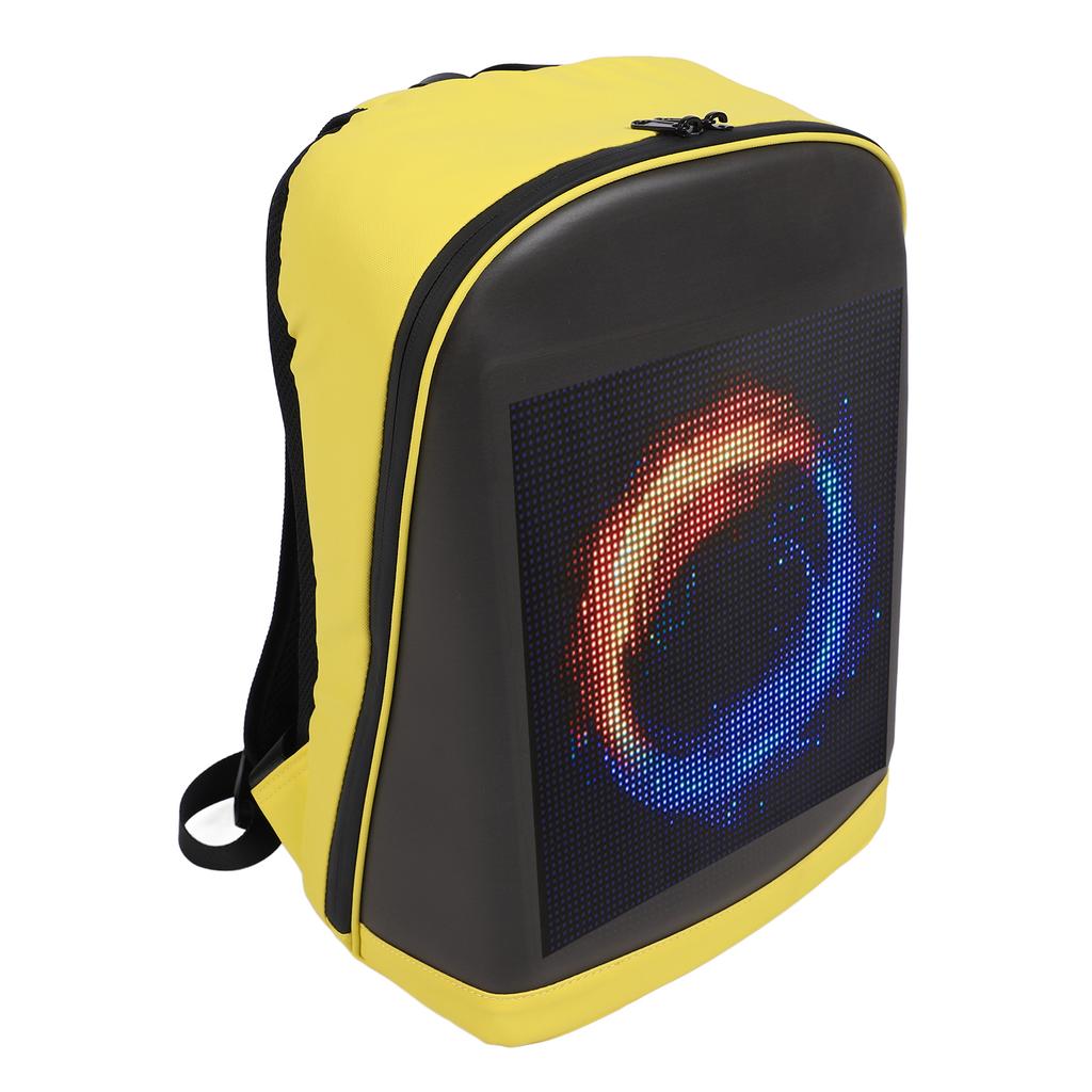 LED Rucksack 64x64 Px Foto-Icons Farb-Anzeigebildschirm Tragbar 16 Zoll mit USB-Anschluss für Motorrad