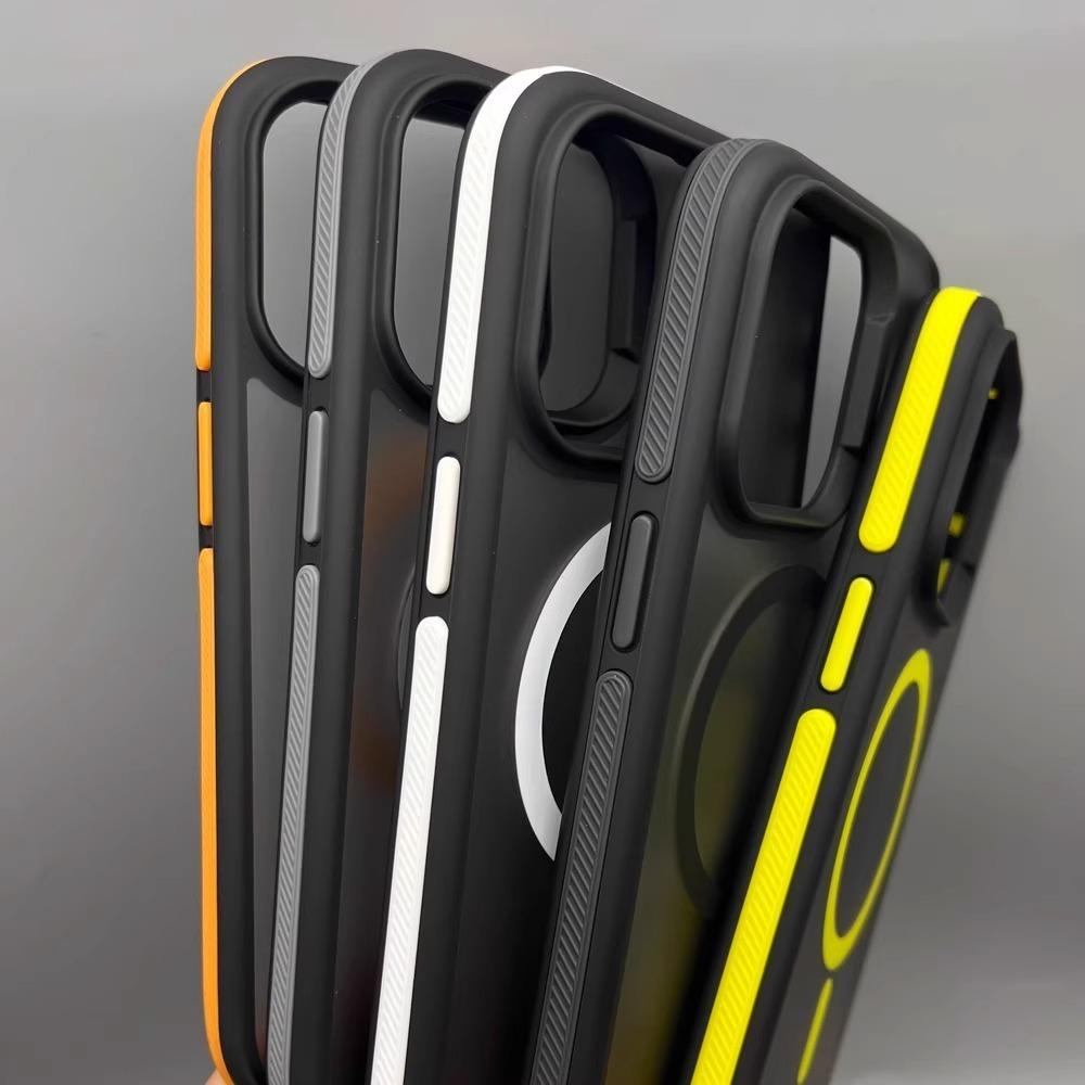 Luxury Magsafe Matte Phone Case For iPhone 11 12 13 14 15 16 Pro Max Plus Magnetic Bumper Back Cases Cover
