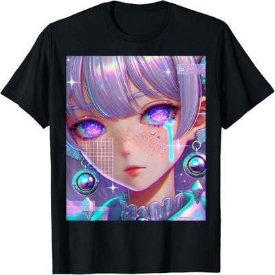 Anime Girl Vaporwave Egirl Aesthetic Japanese Otaku T-Shirt1