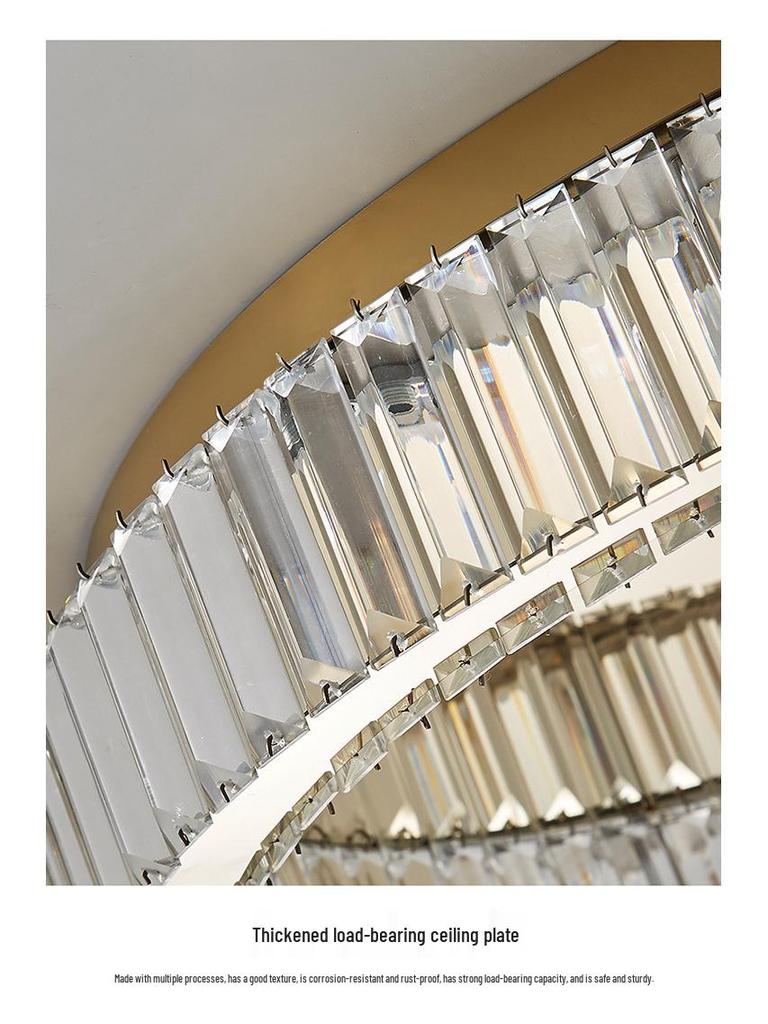 Modern Italian LED Crystal Ceiling Light for Bedroom and Dining Room