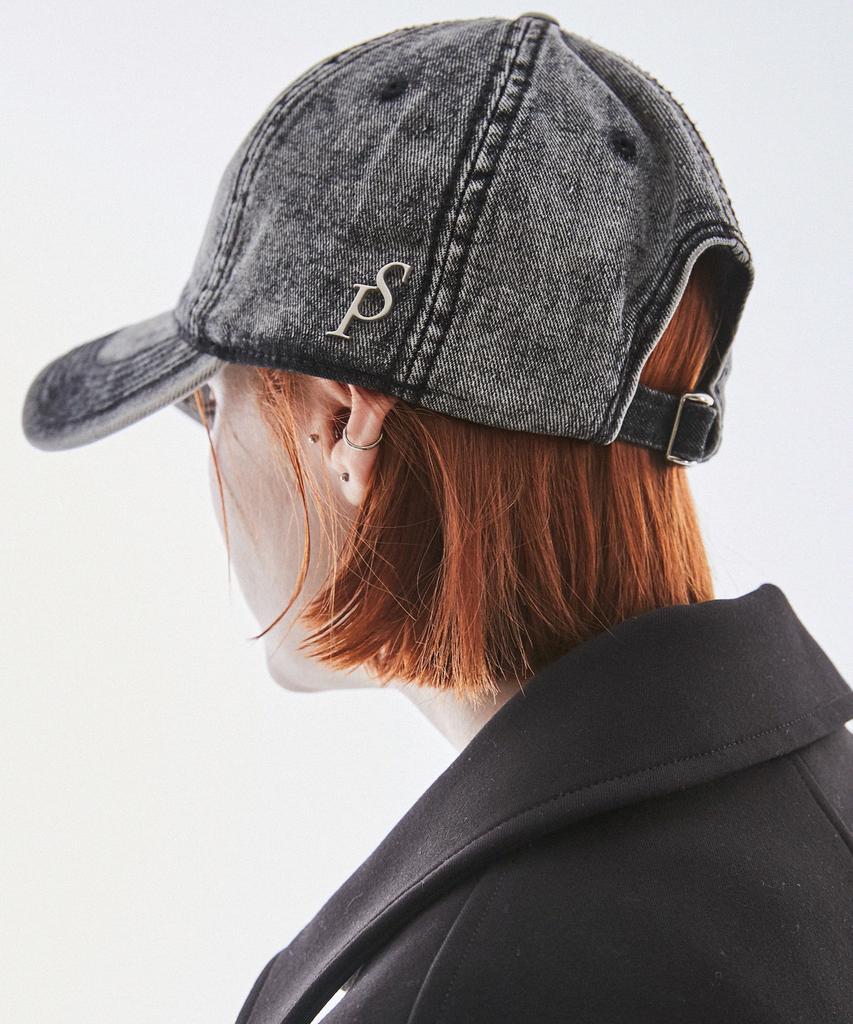 Seullipiseullib Vintage Washing Black Denim Ball Cap
