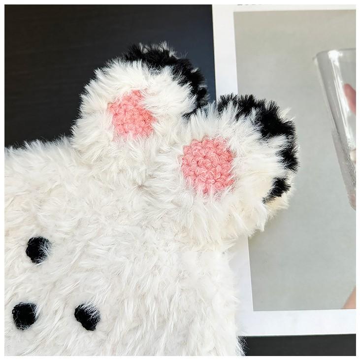 Cute Blush Bunny Plush Pullover Hat for Women In Autumn and Winter New Sweet and Versatile Warm Ear Protection Woolen Hat