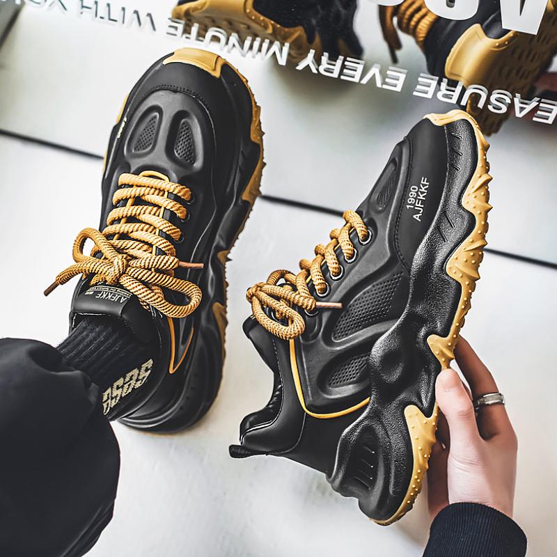 Putian's new breathable sports and leisure spring and autumn Hong Kong style thick-soled summer heightening dad shoes