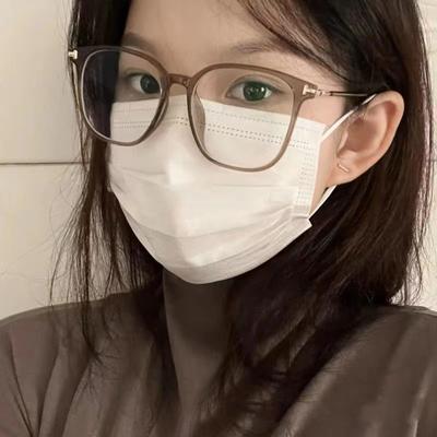 Montura de Gafas de Té TR Montura Ultraligera Gafas Planas para Mujer Se Pueden Combinar con Gafas para Miopía Gafas de Moda Antiluz Azul