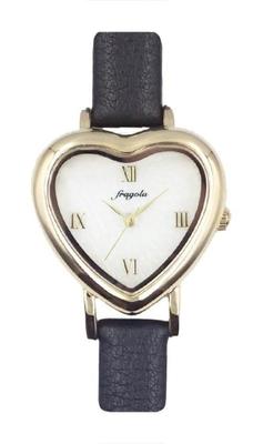 [Follow] Fragola Heart Case Strap Watch N00124S-1 GDBK Women's Black