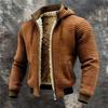 Men's European & American Velvet Thick Knit Hooded Jacket - Autumn & Winter