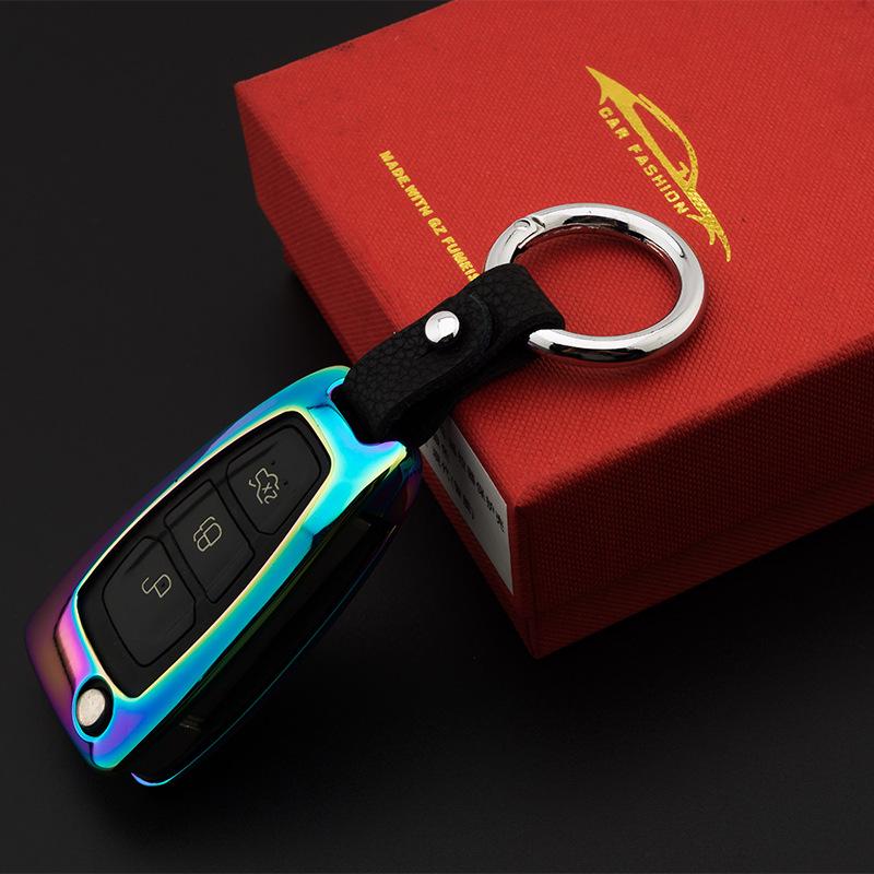 Metal Car Key Cover for Ford Models: Focus, Kuga, Ecosport, Mondeo