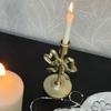 High Footed Bowknot Candle Holder Wrought Iron Wedding Candle Stand  Photography Props