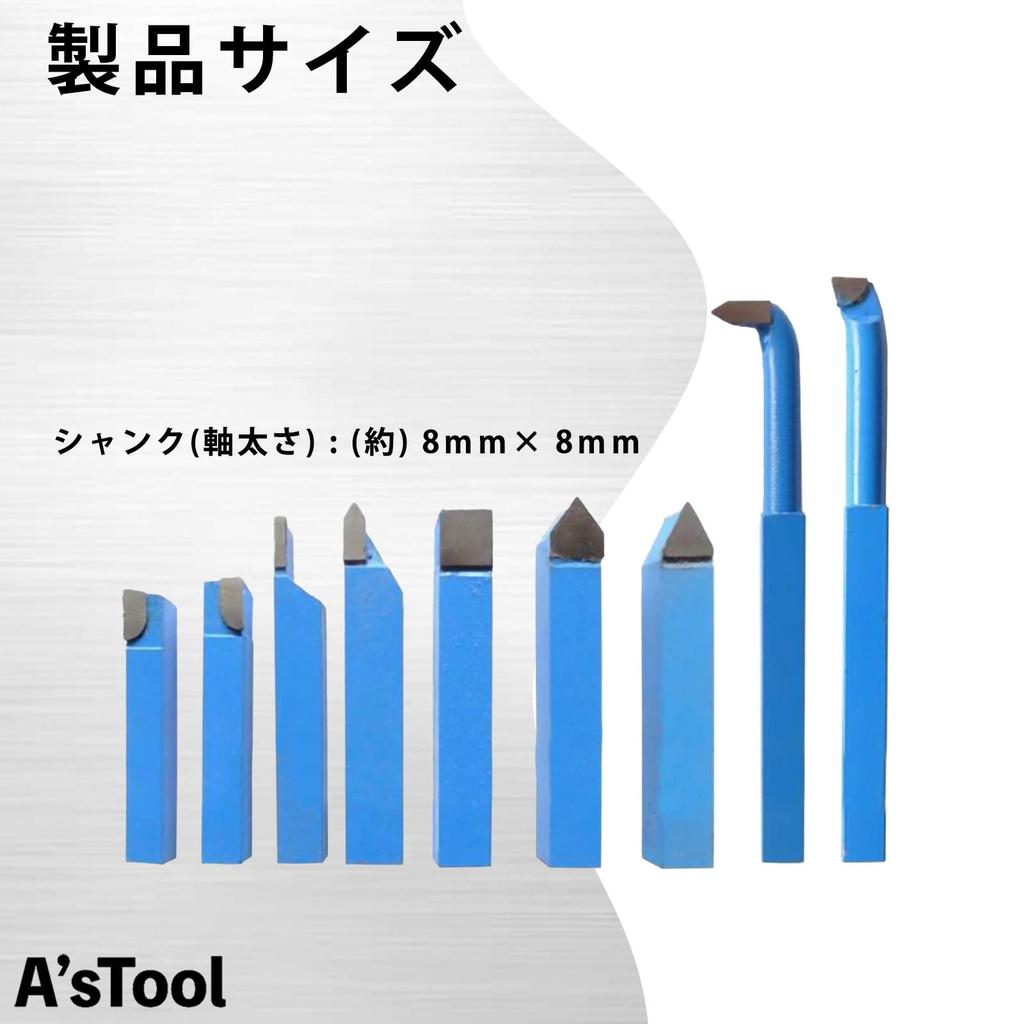 Mini DIY Cutting Tool Set of HSS for Iron A'sTool Lathe, Lathe, 9, Steel, Blue,