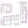 Bathroom Furniture Set with Shelf 4 pcs Artisan Oak Wood Based Material