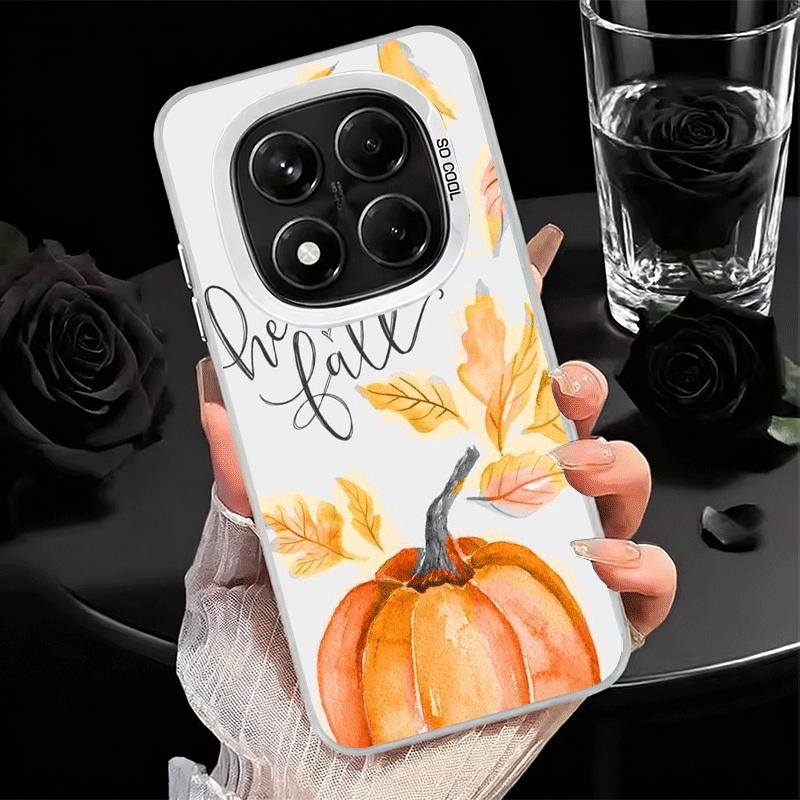 Pumpkin Happy Fall Autumn Soft Phone Case for Xiaomi Redmi Note 13 14 15 Pro Plus 12S 12 11S 11 11T 10S 10 Shockproof Cover Back