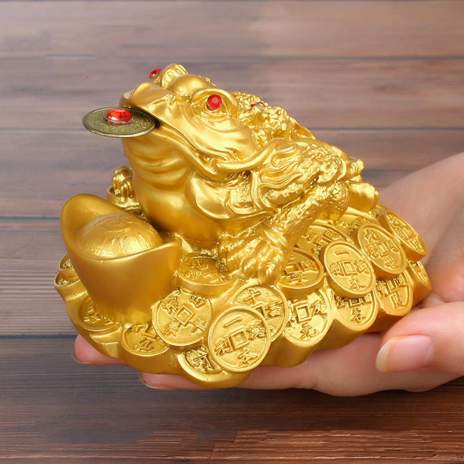 

Фэн-шуй фигурка лягушки богатство настольный орнамент скульптура статуя для спальни Large