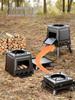 Portable Outdoor Folding Firewood Stove for Camping, Barbecue, and Picnics