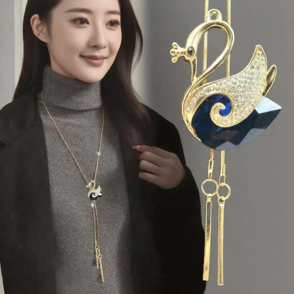 Sweater Chain Long Necklace Light Luxury High Sense Versatile Fringed Jewelry Accessories Pendant