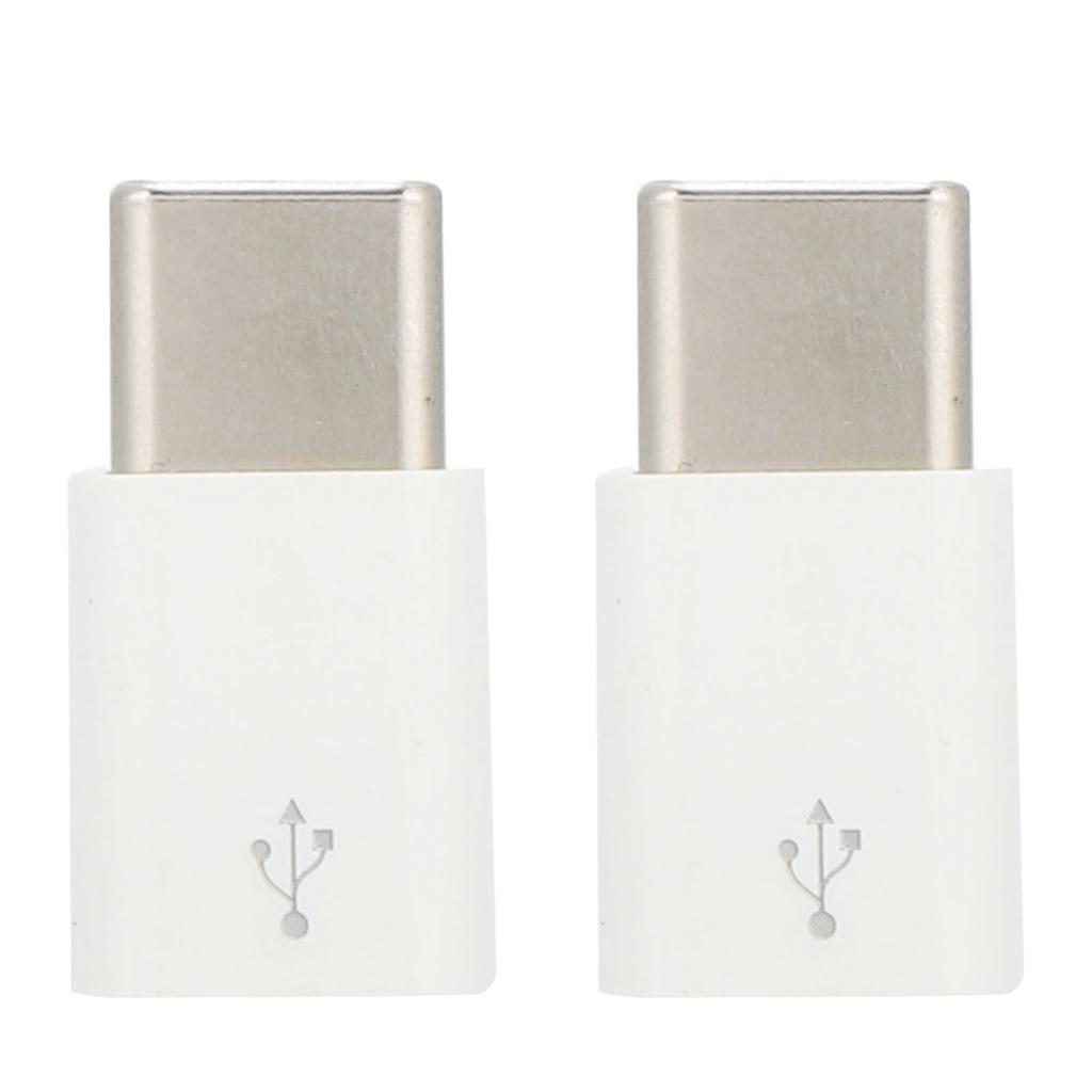 2 ks Adaptér Micro na TypeC Plug Play Skvělá kompatibilita Konverzní hlava pro přenos dat Nabíjení