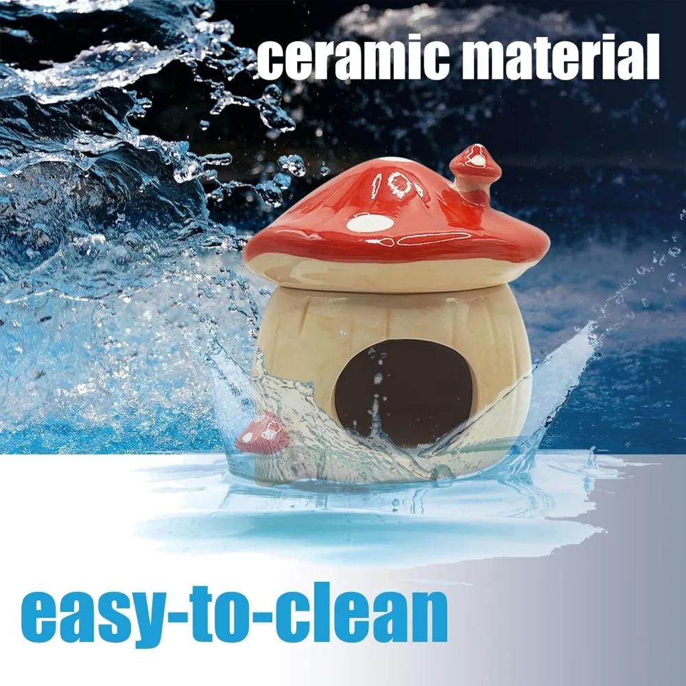 Pilz Keramik Hamster Versteck Wasserflasche mit Ständer Futternapf Hamster Zubehör Golden Bear Möbel Schlafhaus Haus