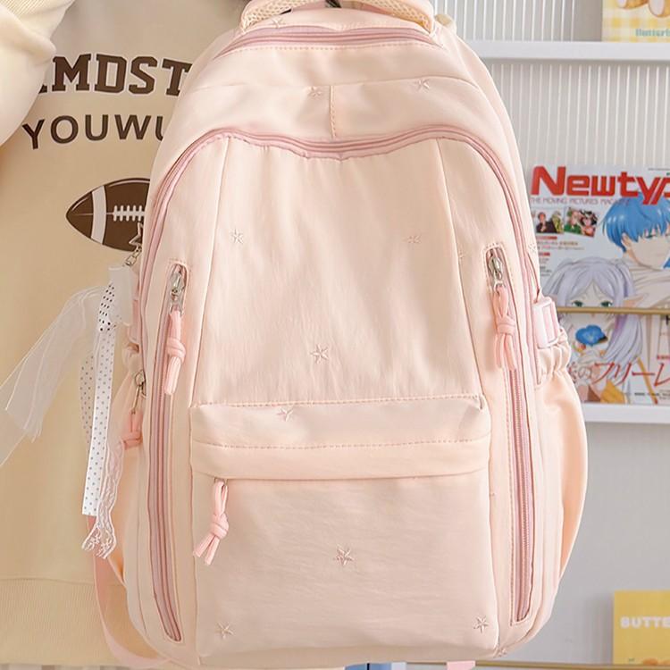 Schoolbag wholesale new simple five-pointed star printed backpack waterproof and wear-resistant student schoolbag daily commute leisure backpack