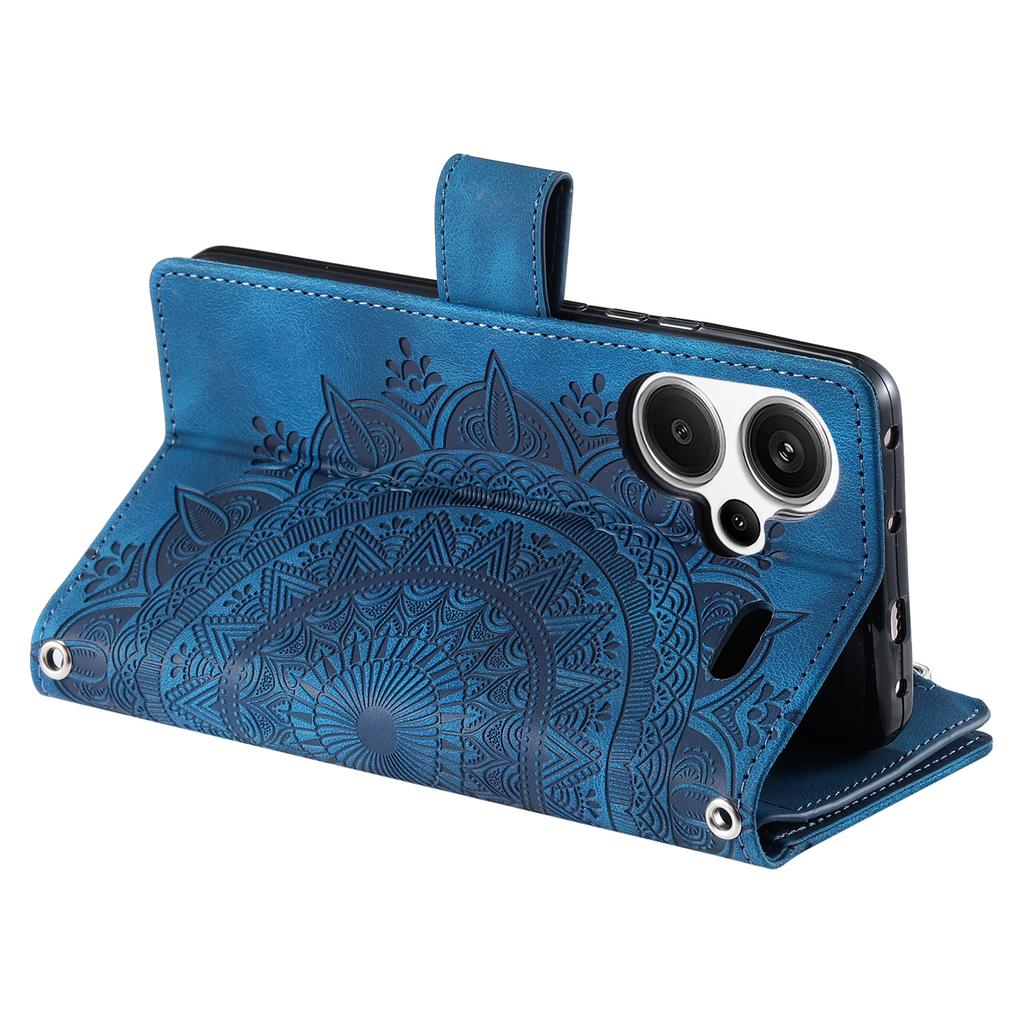 Xiaomi Redmi Note 13 Pro+ 5G ādas futrālim Mandala raksta maka tālruņa vāciņš