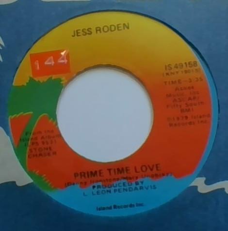 

7inch Record JESS RODEN Prime Time Love IS49158 Island Records 1979 US Rock Used