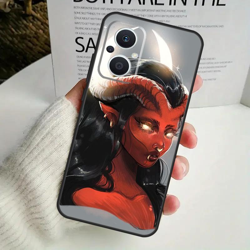 Devil Woman Phone Case For OPPO Reno 8T 14F 13 F 12 11 10 14 Pro 7 8 Lite OPPO Find X8 X6 X5 X9 Pro Cover