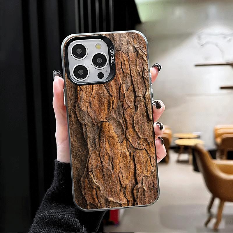 Vintage Wood Grain Pattern Soft Phone Case for iPhone 15 16 17 Pro Max 17Air 16E 14 Plus 13 12 Mini Shockproof Cover Back Shell