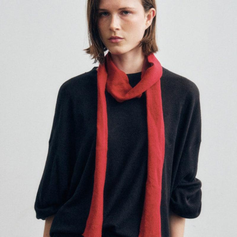 

CITTA Wool Blended Knit Tie Muffler_CTA935(Red) Red