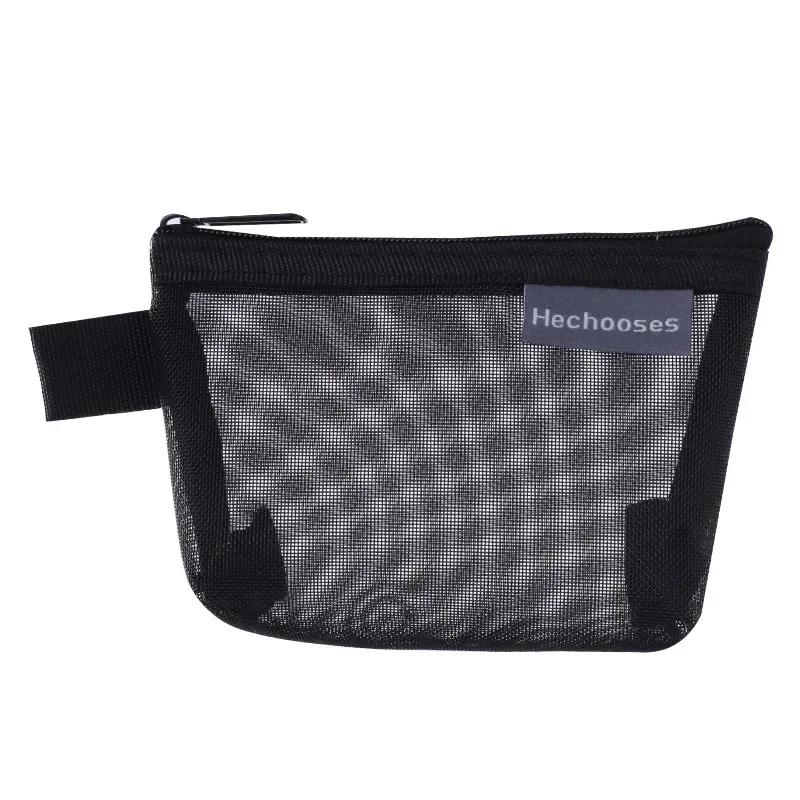 

Makeup Toiletry Lipstick Storage Bag Clear Mesh Nylon Visible Women s Coin Bags Purses ID Credit Card Holder Pouch Key Earphone чёрный